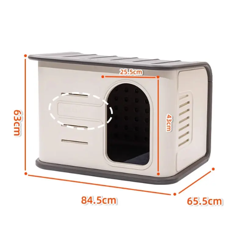 Modern Style Indoor/Outdoor Solid Pattern Large Dog Kennel Strong Plastic Furniture Button Triangle Design Dogs All Sizes
