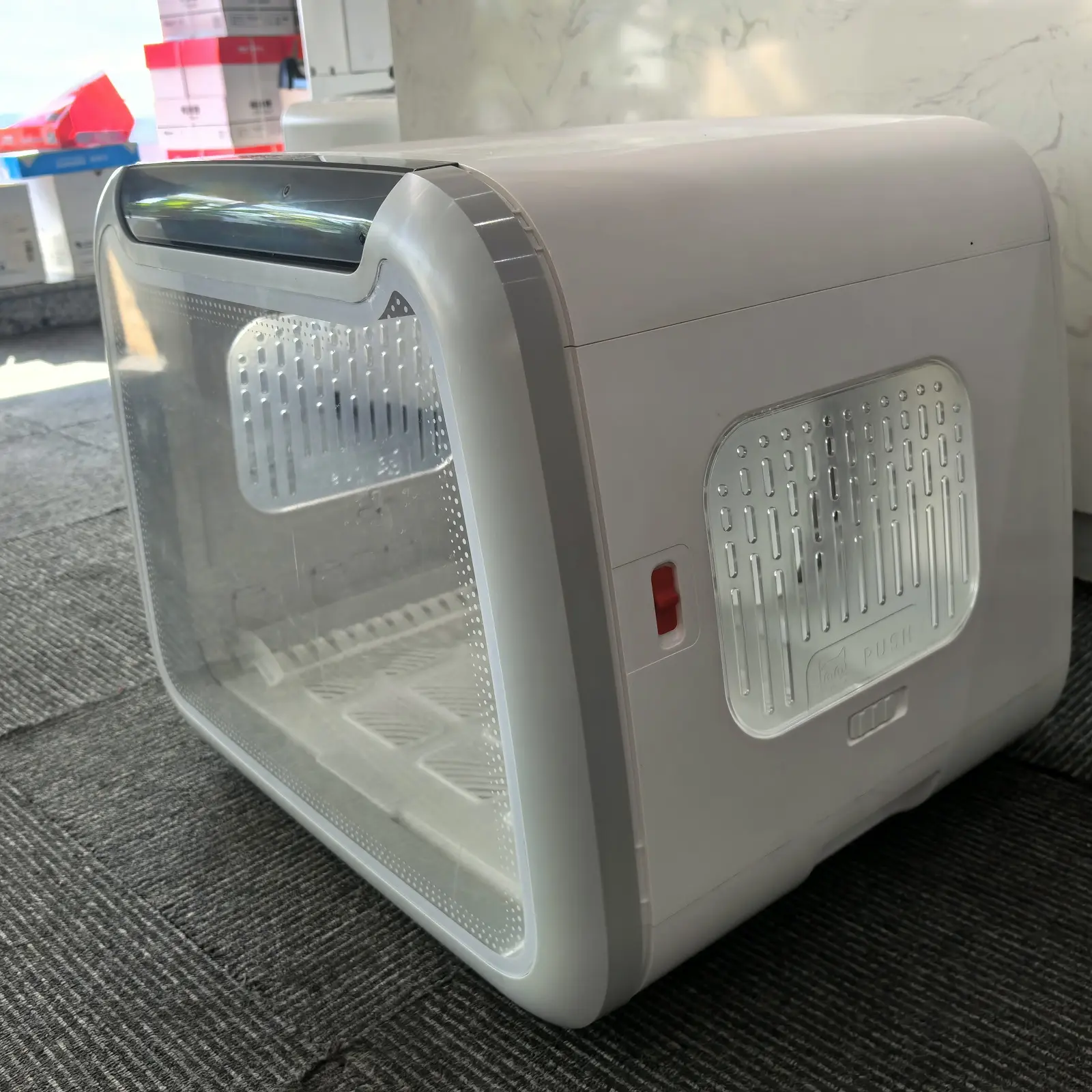 Automatic Cat Dryer Box Ultra Quiet Pet Hair Drying Box Temperature Adjustable 360° Drying for Cats Small Dogs Hair Dryer Box