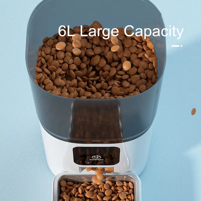 6L Automatic Dog Food Dispenser Bowls Large Capacity Wifi Mobile APP Control Smart Feeder for Pet
