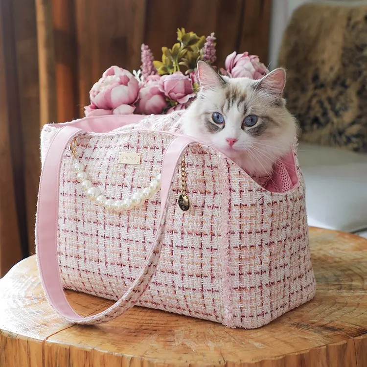 Cute Lion-Shaped Canvas Shoulder Carrying Bag Lion Pet Carrier Bag Lion Sling Carrier Bag for Dogs and Cats