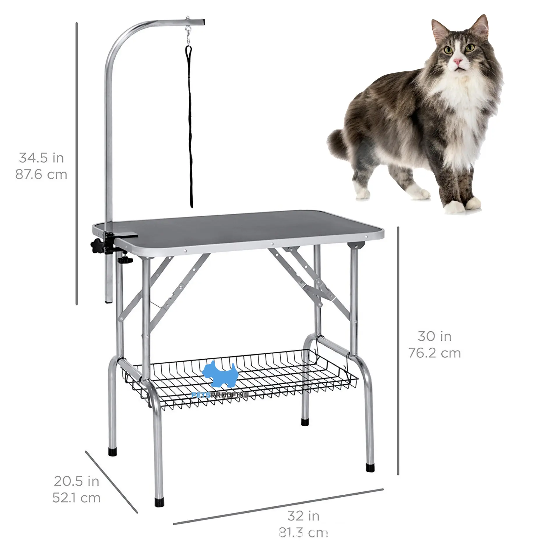 Cheap Stainless Steel Iorn Coated Grooming Table Professional Beauty Equipment Cat Grooming Platform Dog Pet Grooming Table