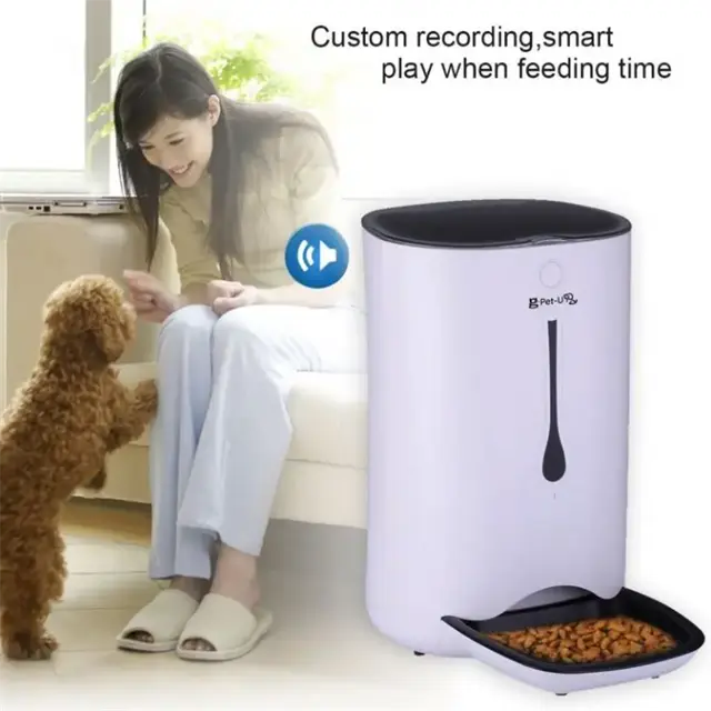 Hot selling Automatic pet Feeder smart food feeder for cats dogs Programmable Dog Food Dispenser for all size cat dog