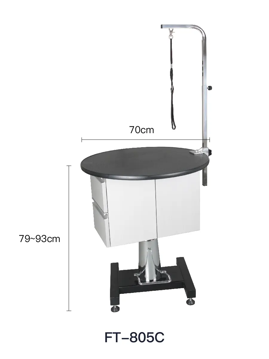 Multi-color Pet Trimming and Grooming Table with Storage Cabinet for Convenient Pet Table