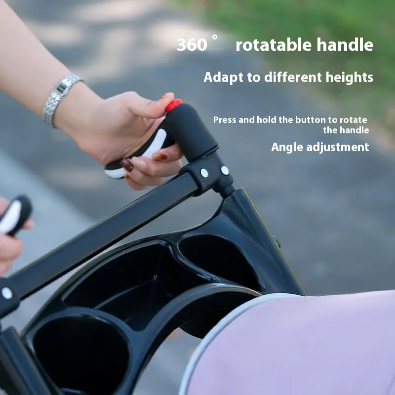 Luxury 4-Wheel Foldable Pet Stroller for Two Large Dogs/Cats High Quality Oxford Material Price