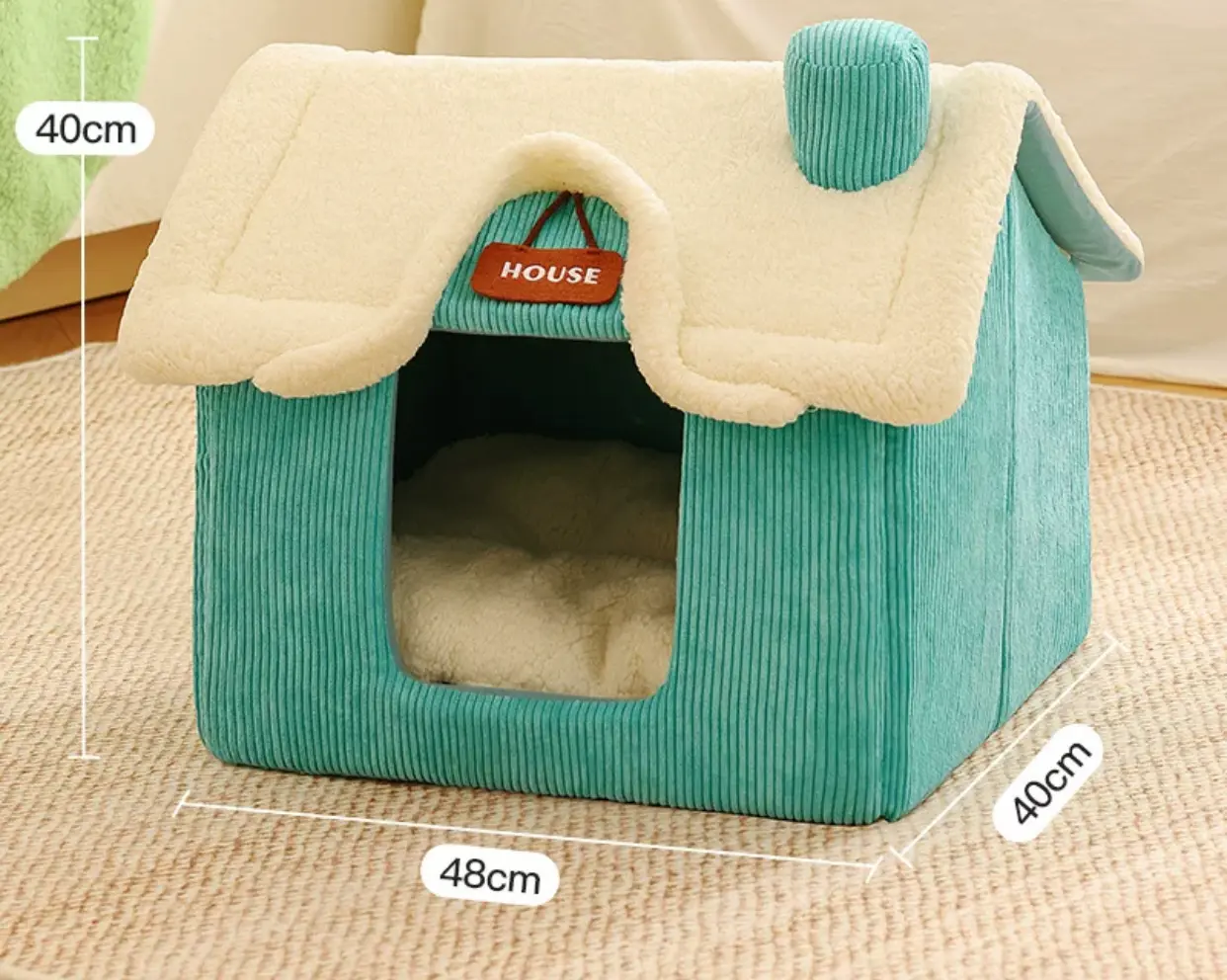 Cat Bed Universal for All Seasons Winter Warm Dog Bed House Closed Bed House Villa Can Be Disassembled