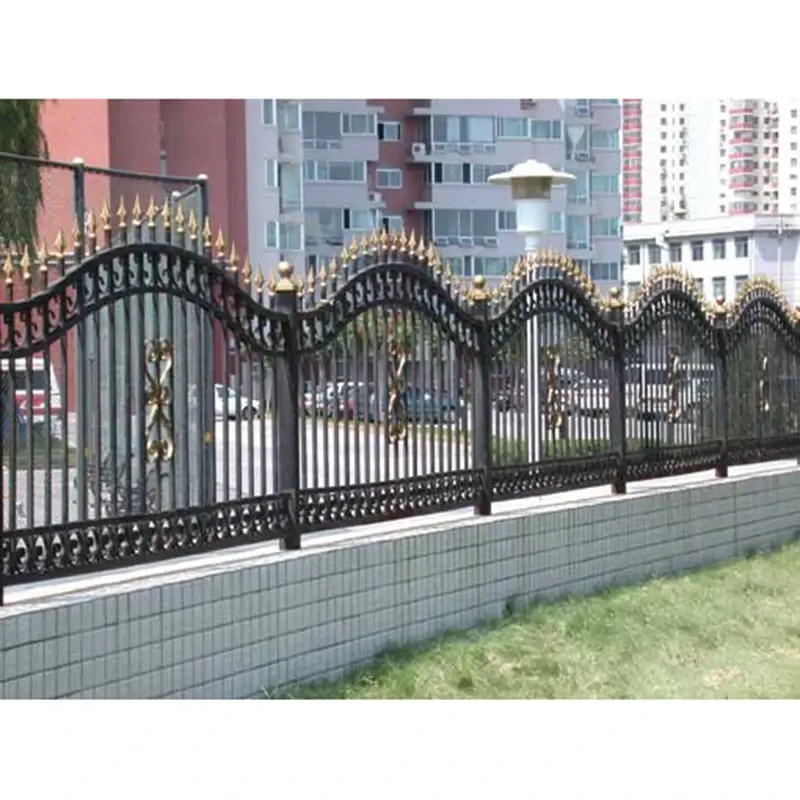 Outdoor security metal fence privacy fence panel steel garden fence