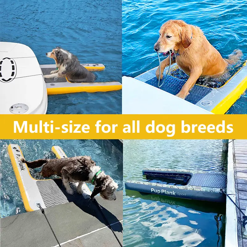 Durable Inflatable Pet Floating Pad for Pool, Non-Slip Water Safety Mat - Perfect for Dogs & Cats