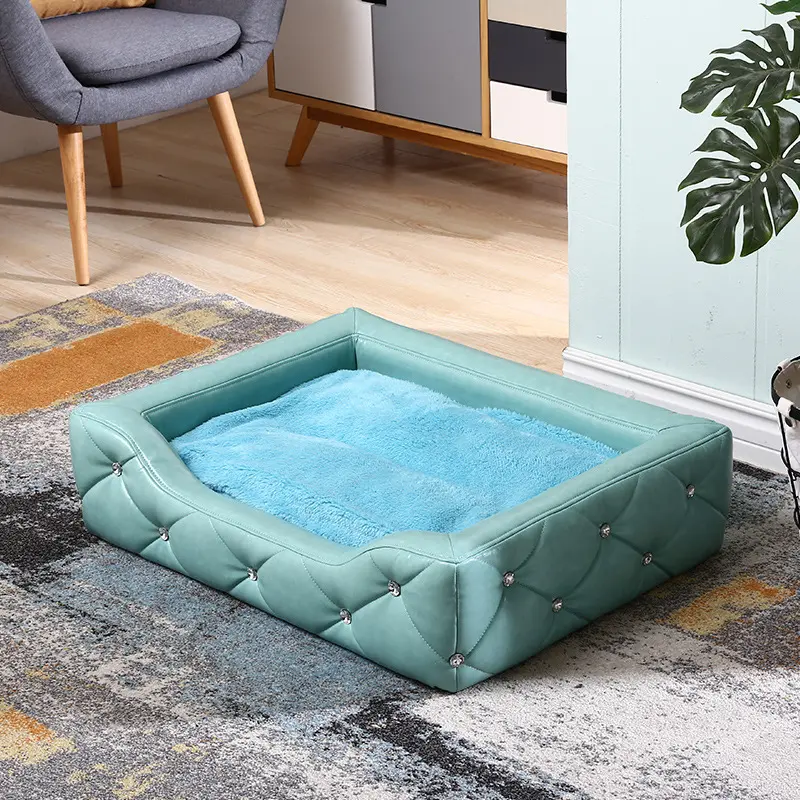 High End Dog Couch Bed Large Size Pet Furniture Sofa Solid Wood Pet Nest