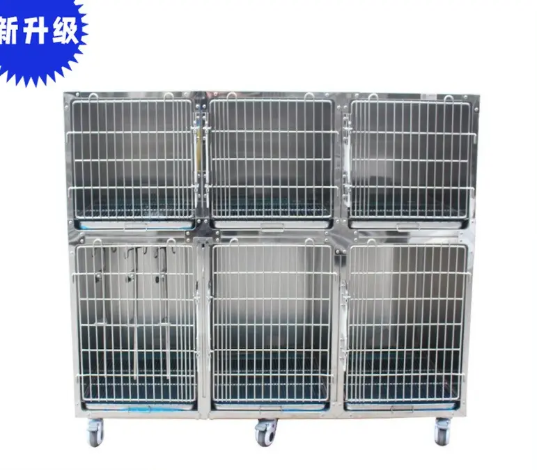 304 Stainless Steel Cat Cage Dog Cage Pet Hospital Inpatient Cage Breeding Cage Heating Oxygen Cage Veterinary Foster Cage