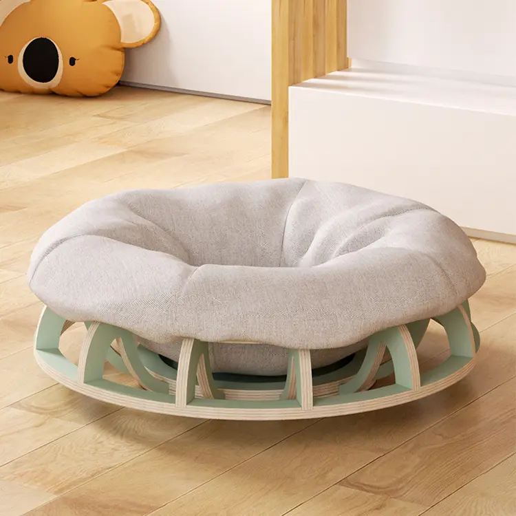 Breathable Solid Wood Bed Cat and Small Dog Bed Fashion Trendy Pet Furniture Pet Bed for Bedroom