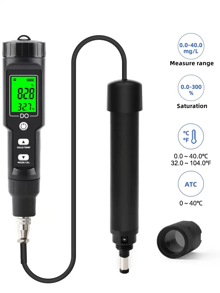 High-Accuracy Portable Dissolved Oxygen Meter  Water Quality Tester for Aquaculture, Laboratories and Wastewater Treatment