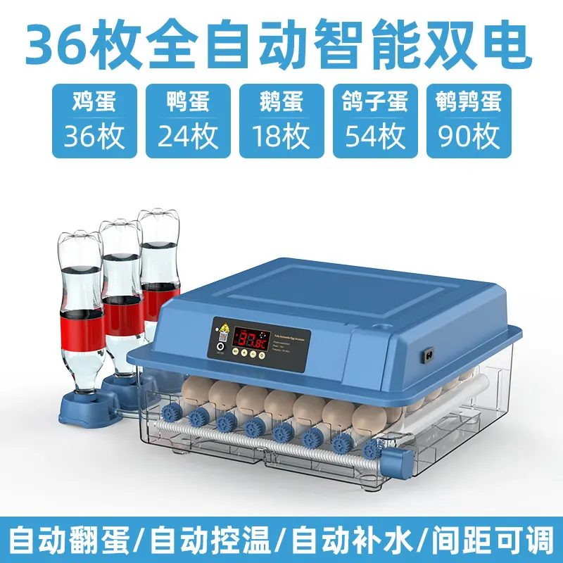 36/48Egg Egg Incubator Water Bed Small Egg Rutin Incubator Small Household Automatic Intelligent Incubator