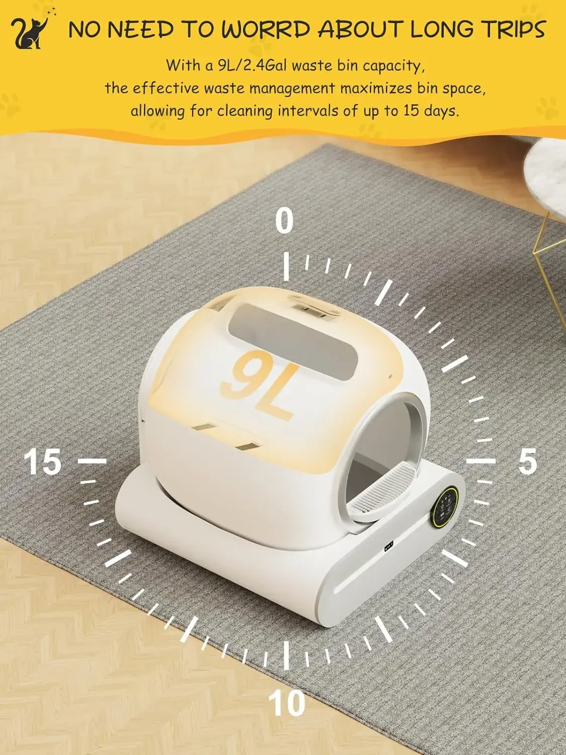 TS Automatic cat litter box extra large smart cat toilet enclosed deodorizing electric poop scooper device