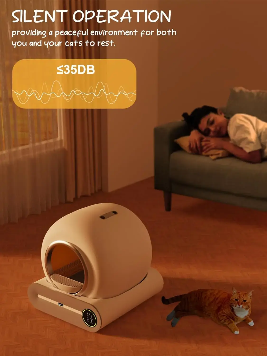 TS Automatic cat litter box extra large smart cat toilet enclosed deodorizing electric poop scooper device