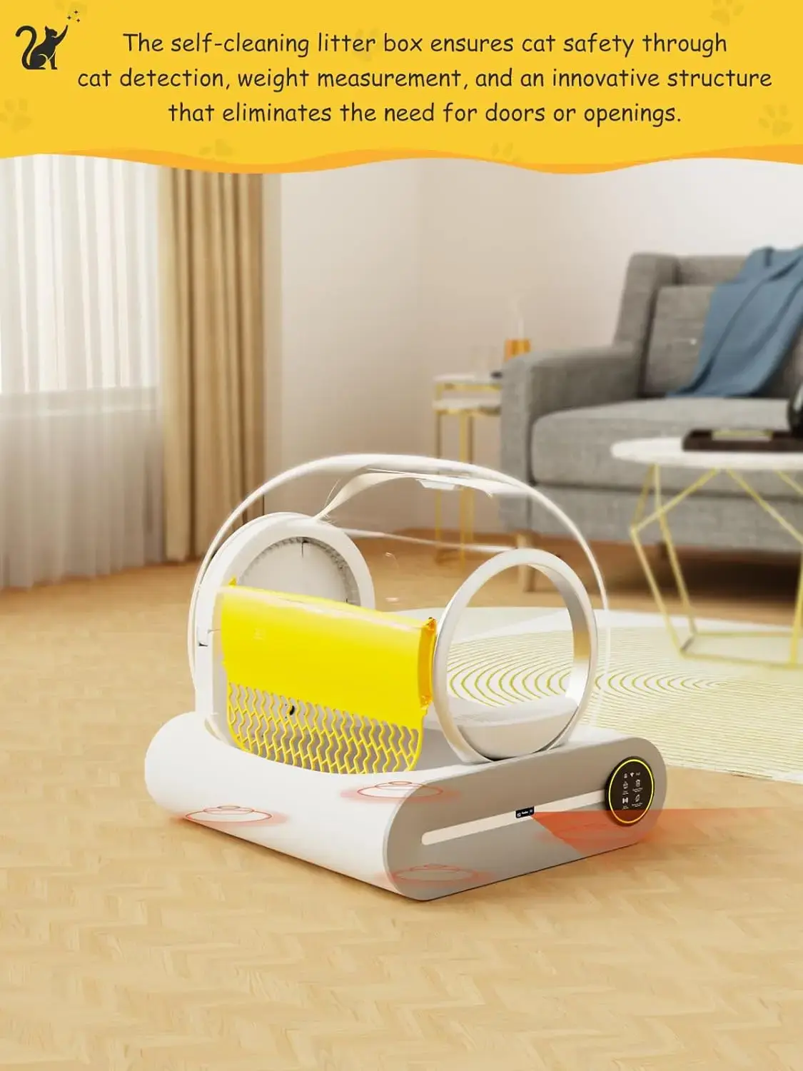 TS Automatic cat litter box extra large smart cat toilet enclosed deodorizing electric poop scooper device