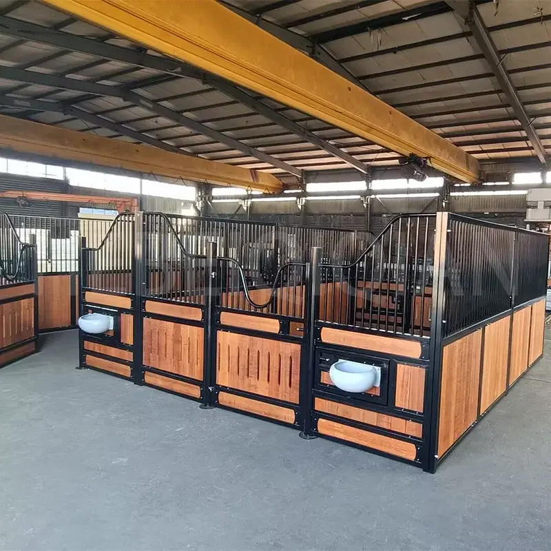 custom size Portable Outdoor Horse Stables Temporary Stables V Shape Horse Stables For Horses Barns Stall Box