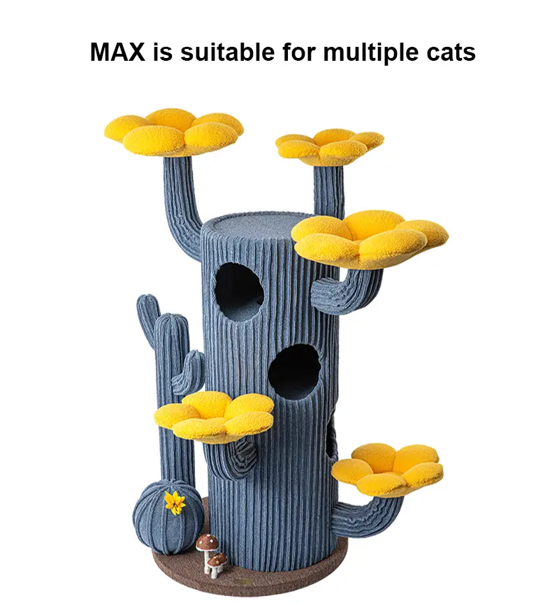 Cat Climbing Frame with Tree-hole Pet Nest for Feline Fanciers with Cat Teaser Toys Pet Products Sustainable Cat Nest