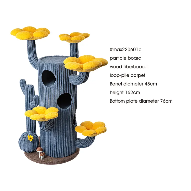 Cat Climbing Frame with Tree-hole Pet Nest for Feline Fanciers with Cat Teaser Toys Pet Products Sustainable Cat Nest