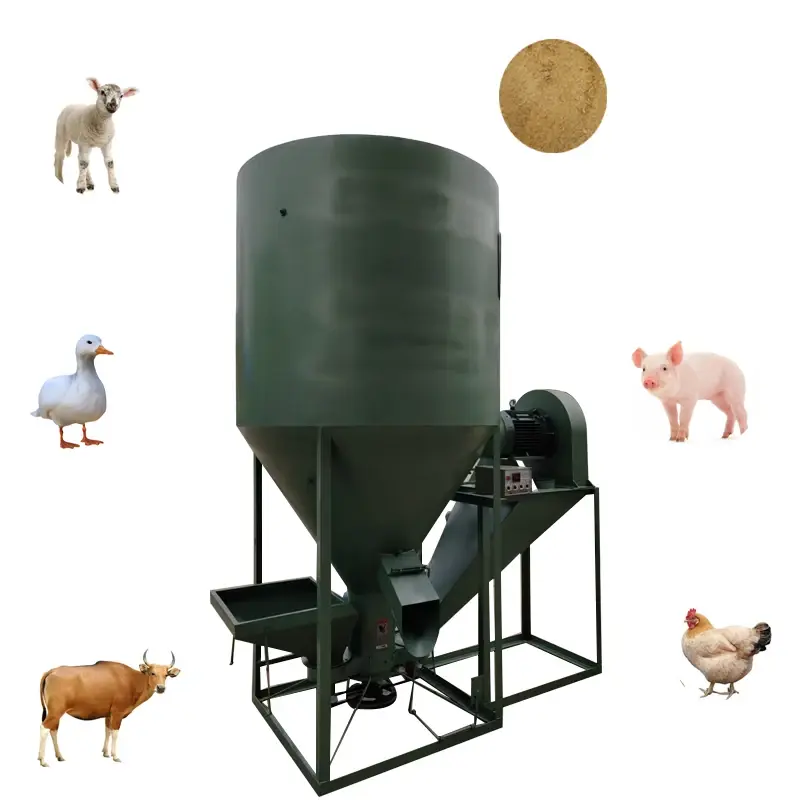 Factory Low Price Poultry Feed Mixer Cattle Feed Grinder Livestock Feed Crusher Machine For Sale