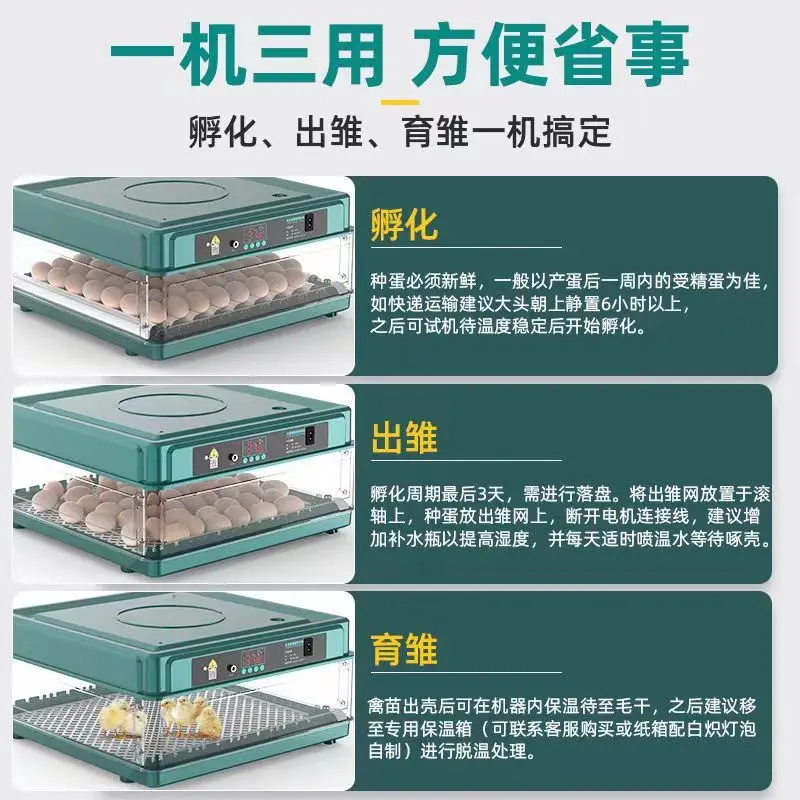 Automatic Temperature Egg Incubator Factory Best Price 15/30/48/70/130 Pcs Mini Automatic  Water SupplyChicken Egg Incubator