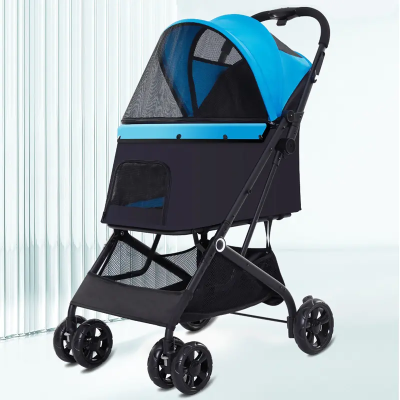 Customized Large Space Fold Rover Double Decker Stair Climbing 3 in 1 Pet Stroller for Large Dogs Stroller for Small Dog