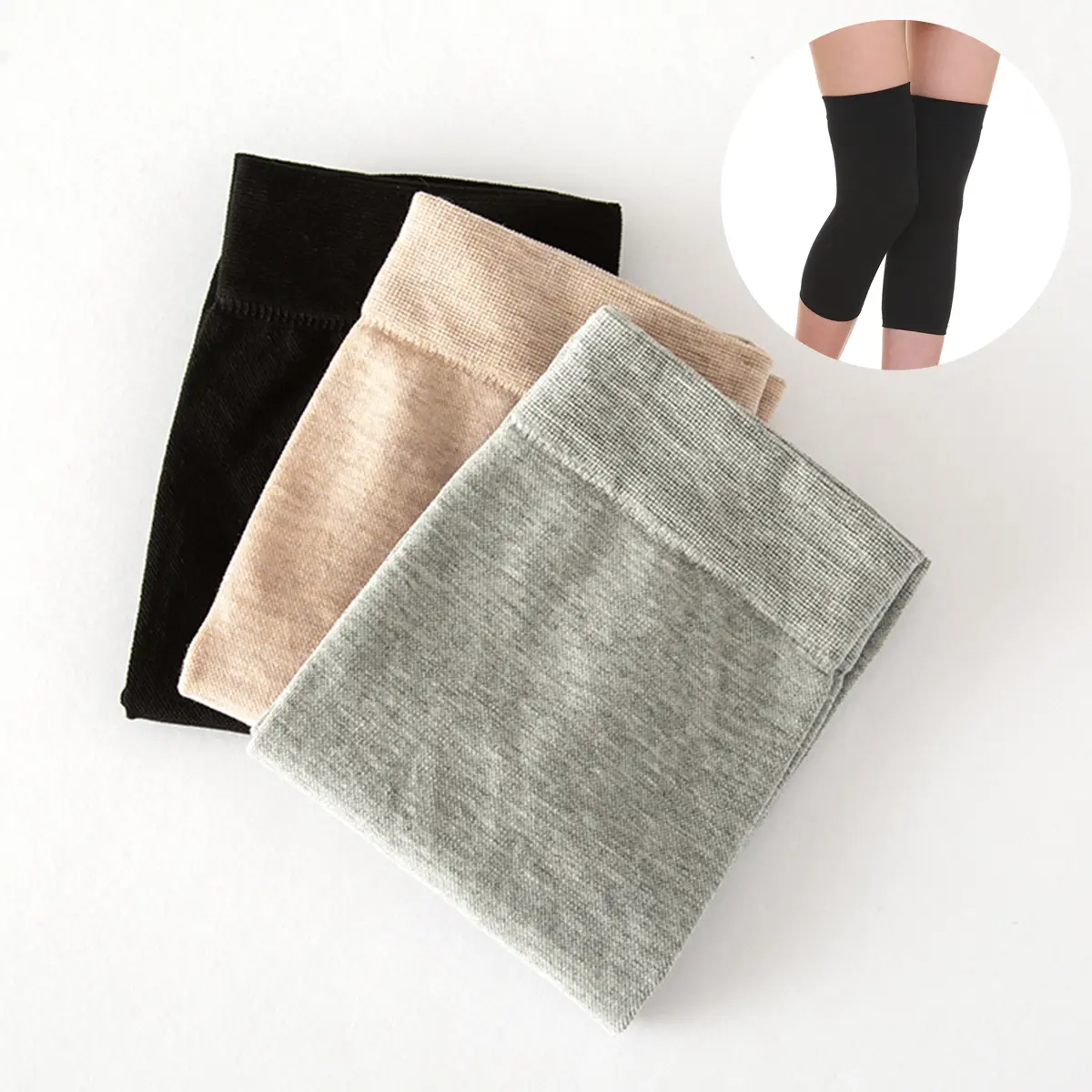 1Pair Women's Thin Cotton Kneepad Soft Warm Joints Protector Anti-slip Elastic Sport Gym Knee Brace For Yoga/Dance/Training/Run
