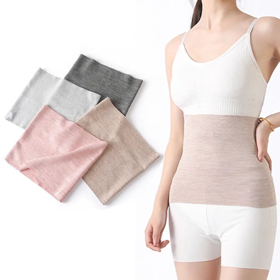 Velvet Waist Support Women Elastic Waistband Fitness Abdomen Back Pressure Warmer Inner Wear Anti-cold Cummerbund Yoga Exercise