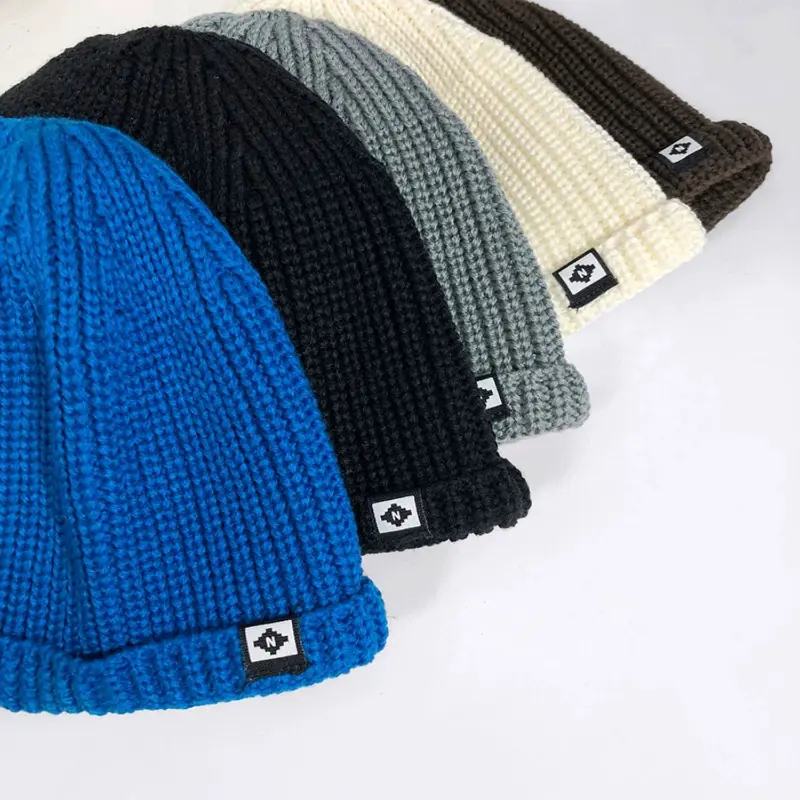 Women's Knitted Hat Autumn/Winter Knitted Hat Fashion Landlord Hat Japanese Alphabet Guapi Hat Short Eaves Winter Cold Hat