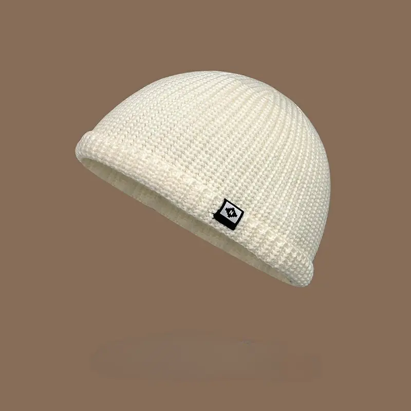 Women's Knitted Hat Autumn/Winter Knitted Hat Fashion Landlord Hat Japanese Alphabet Guapi Hat Short Eaves Winter Cold Hat