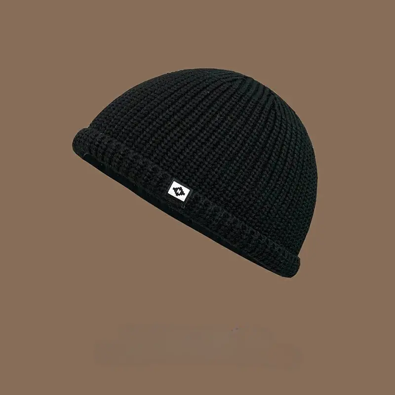 Women's Knitted Hat Autumn/Winter Knitted Hat Fashion Landlord Hat Japanese Alphabet Guapi Hat Short Eaves Winter Cold Hat