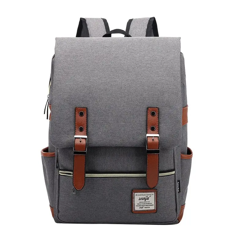 Fashion Vintage Laptop Backpack Women Canvas Bags Men canvas Travel Leisure Backpacks Retro Casual Bag School Bags For Teenager#