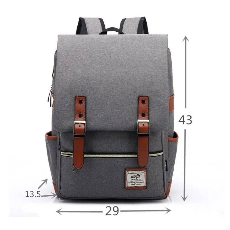 Fashion Vintage Laptop Backpack Women Canvas Bags Men canvas Travel Leisure Backpacks Retro Casual Bag School Bags For Teenager#