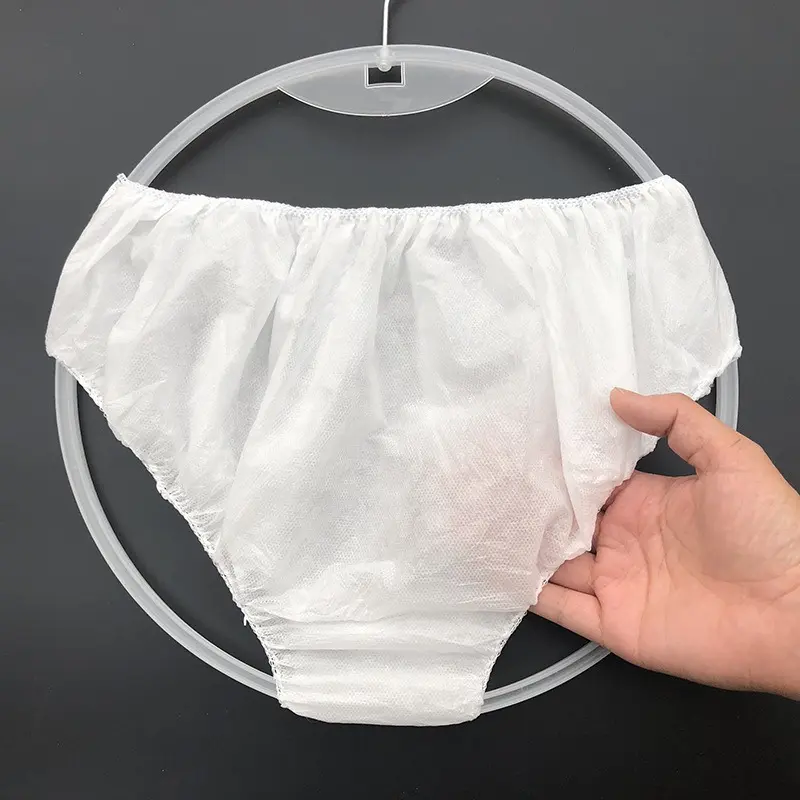 Non Woven Fabric Breathable Disposable Panties For Women Men Business Trips Spa Wash-Free Briefs Menstruation Underwear