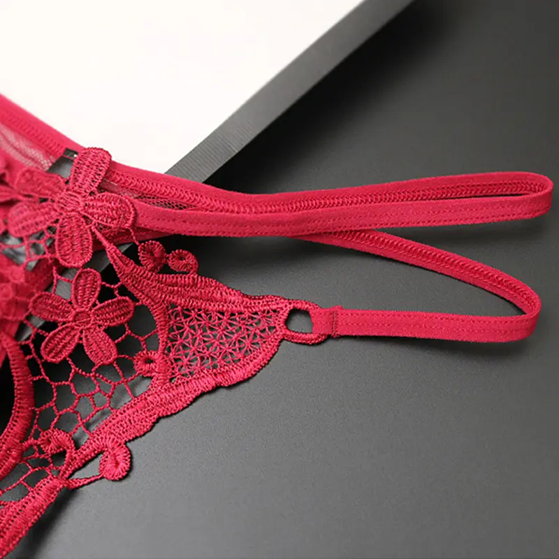 Women's Erotic Hollow Out Panties Female Sexy Transparent Underwear Ladies Beading Lingerie Temptation G-String Low-waist Thongs