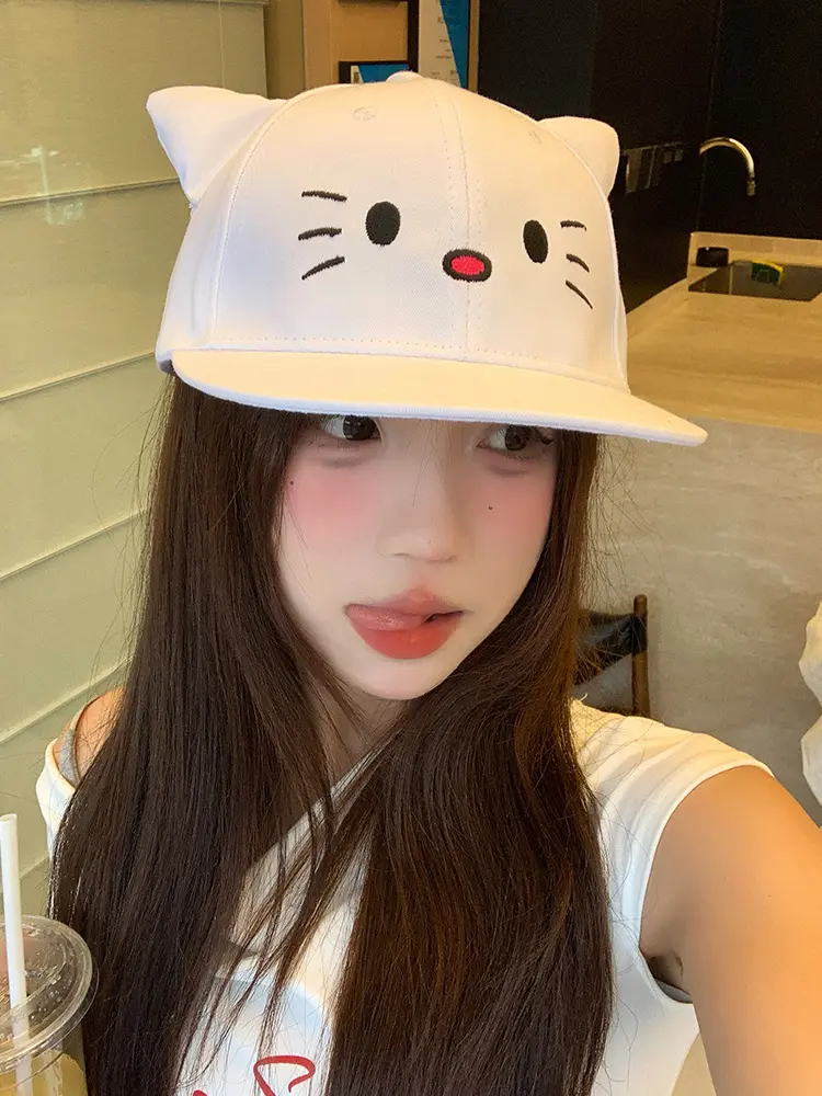 2025 Y2K Hat HelloKitty Japanese Style Cute Cartoon Delicate Peaked Cap NEW Versatile Trend Baseball Cap Personality Fashion hat