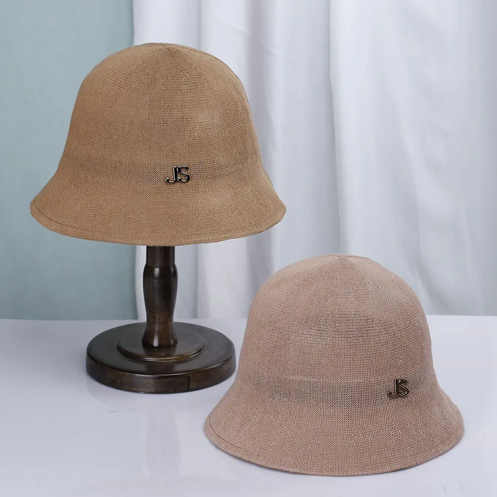 2022 NEW Women's bucket hat with JS accessories caps fashion Panama luxury hat fisherman hat Ladies summer sun Travel Beach Hat