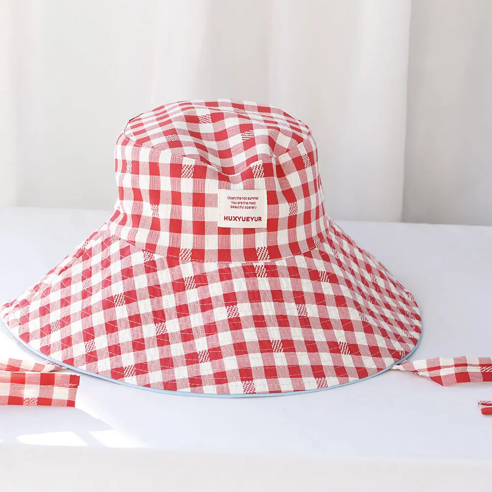 2025 Wide Brim Y2K Sun Hat Women Anti-UV Protection Hiking Fisherman Cap Fold Summer Solid Beach Hat Double sided Sun hat
