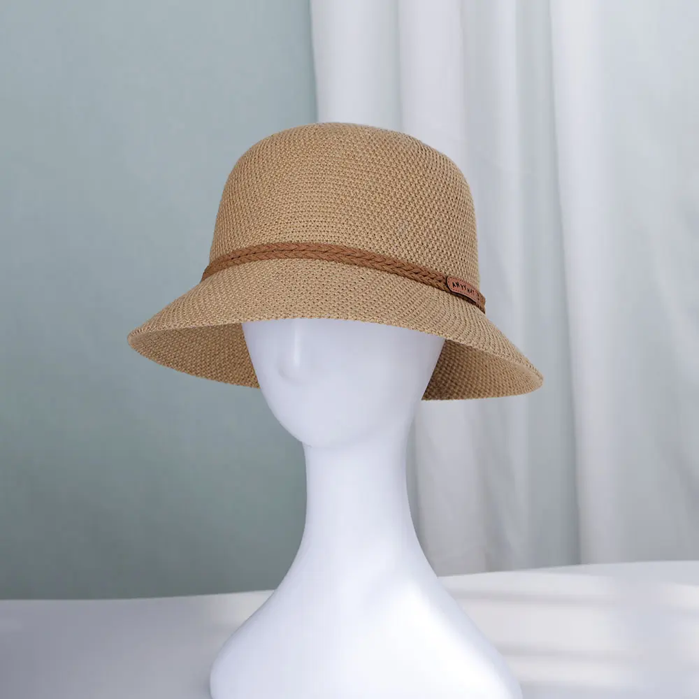 2022 NEW Womens Straw Hats Panamas UV Protection Sun Visor Beach Hats fashion Visors Foldable Female Women's summer sun hat