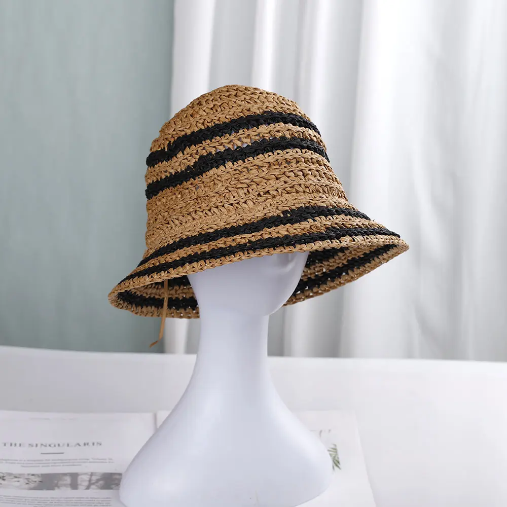 women's beach hat Bucket hat women's cap 2022 Balaclava rafia sun hat visor hat straw hat panama for girls Women's summer hat