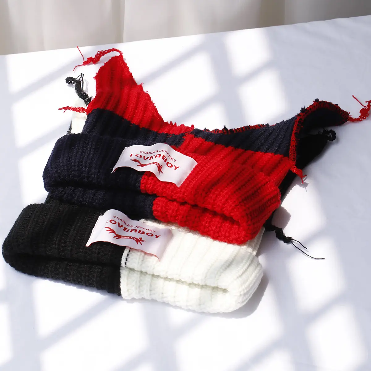 2024 new  fashion Lover boy fox Ear Knit Hat cool Warm  Woolen Hat Cute Hooded Cap Niche Design Hip-hop Christmas Gift