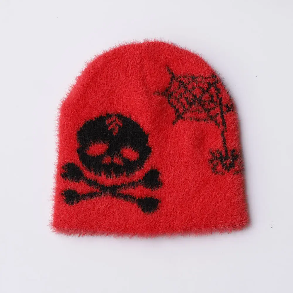 New Winter Twist Knitting Hat For Women Fur Pompom Thick Plush Cap Beanie Solid Color Ladies Warm Ski Snow Skullies Beanies