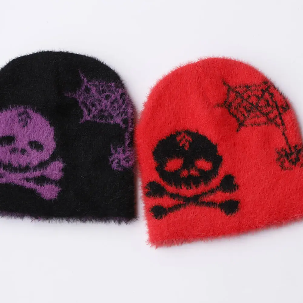 New Winter Twist Knitting Hat For Women Fur Pompom Thick Plush Cap Beanie Solid Color Ladies Warm Ski Snow Skullies Beanies