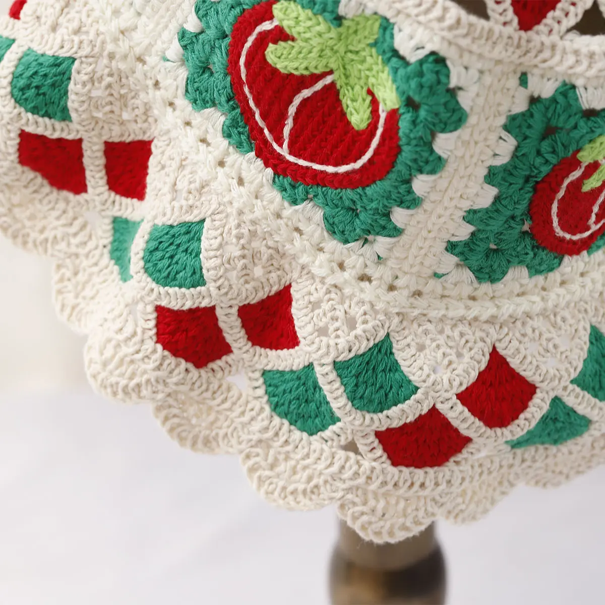 red crochet hat 2024 Fashion Fruits Woolen Hat Women's Autumn and Winter Cute Handmade Plush Hat Knitted Fisherman Bucket Hats