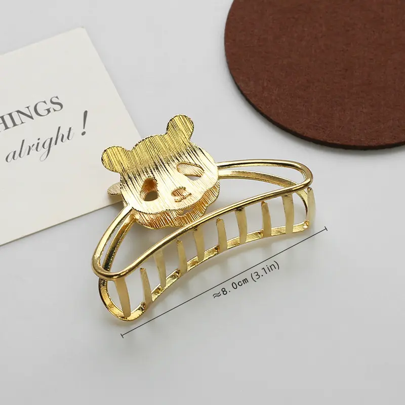 New Meatal Hollow Gold Hair Claws Korean Geometric Big Claw Bathing Shark Hair Clips Girls Hairpins Women Hair Accessories