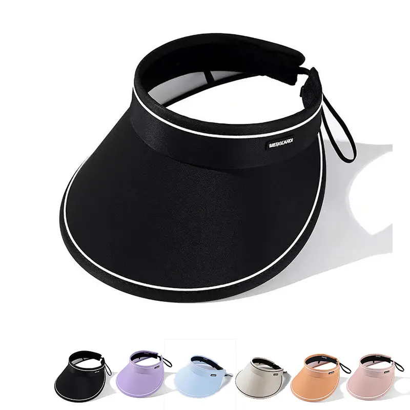 Large Brim Sun Hat Women Summer Empty Top Cap Outdoor Travel UV Protection Female Beach Visor Caps