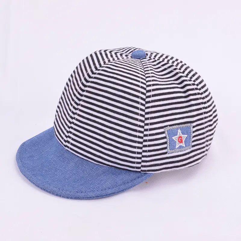 Cute Casual Striped Soft Eaves Baby Baseball Cap Cotton Toddler Kids Hats Baby Boys Girls Beret Sun Hats snapback Caps