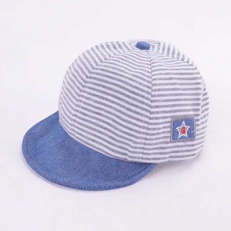 Cute Casual Striped Soft Eaves Baby Baseball Cap Cotton Toddler Kids Hats Baby Boys Girls Beret Sun Hats snapback Caps