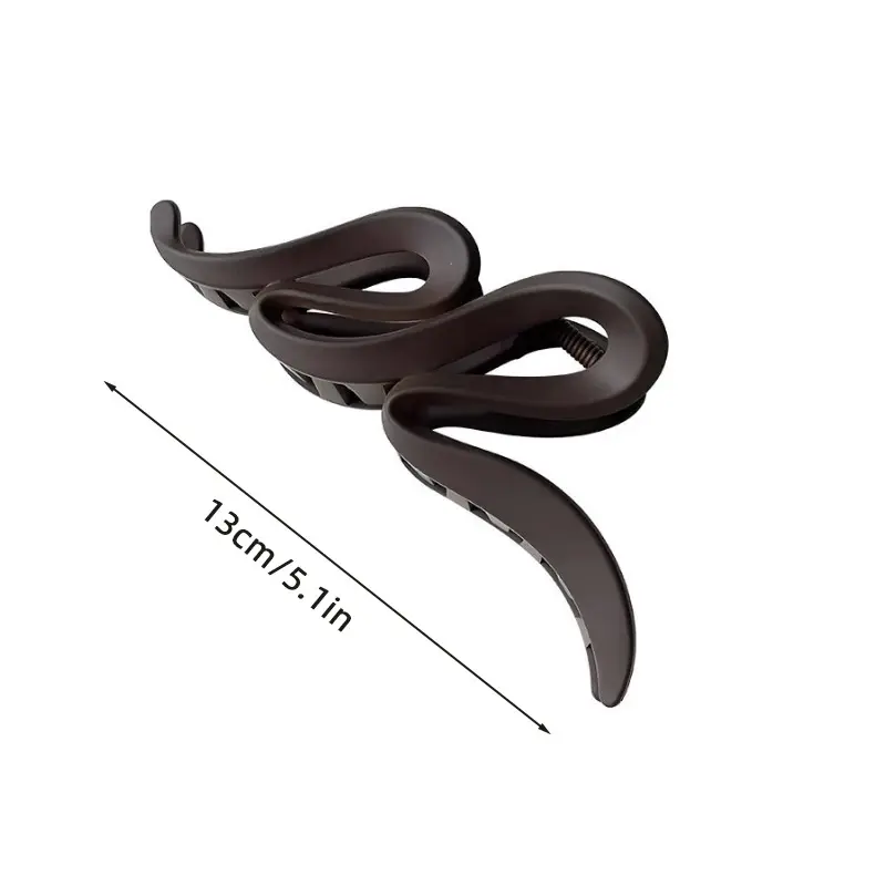13cm Large Hair Claws Solid Color Elegant Lady Frosted Wave Shark Clips Fashion Girl Hair Accessories