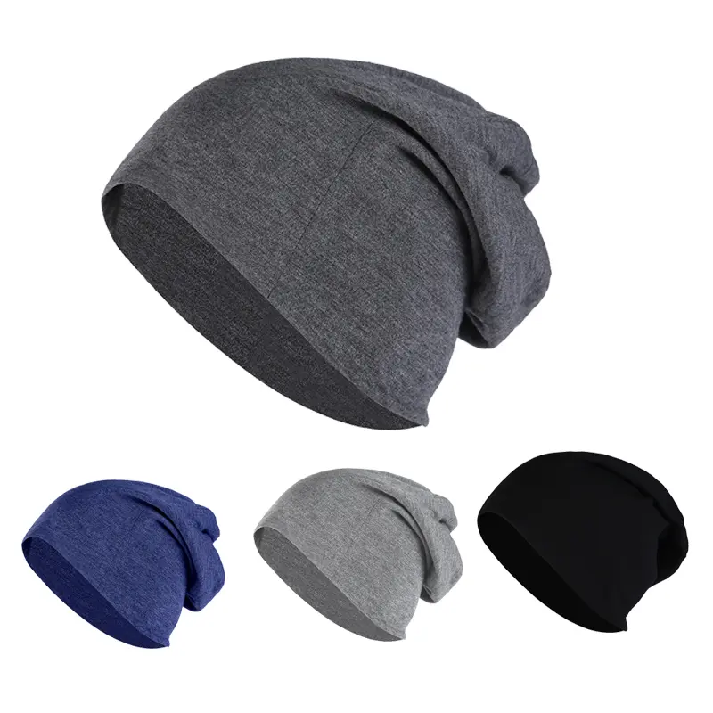 New Men Beanies Skull Cap Winter Autumn Warm Simple Solid Color Soft Cotton Men Hat Fashion Hip hop Unisex Caps Bonnet
