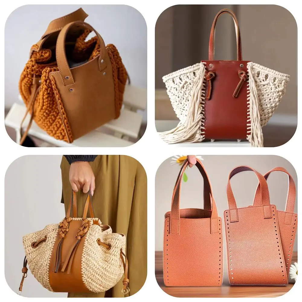 1pc DIY Handmade Bag Accessories DIY Knitting Crochet Handbag Tote Shoulder Bag Sewing Accessories Crochet Handcraft Bag Parts